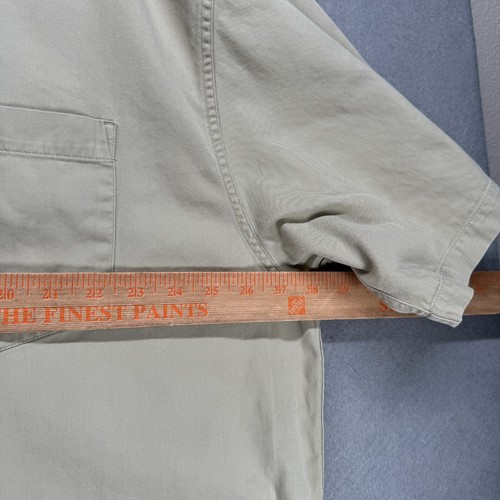 Vintage Eddie Bauer Shirt Mens Size XXL Khaki Tan Twill Hiking Utility Safari - Picture 5 of 8