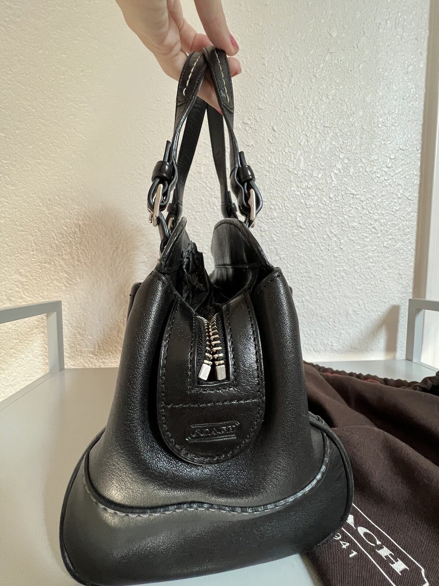 Coach Hampton 7465 Satchel Purse Black Leather Y2K Vintage | eBay