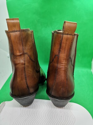 Type Z Vero Cuoio Chukka Brown Leather Boots Rockabilly Mens  display picture 3