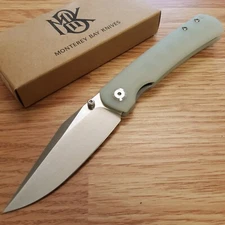 Monterey Bay Knives Old Guard Folding Knife 3.5" 14C28N Steel Blade G10 Handle