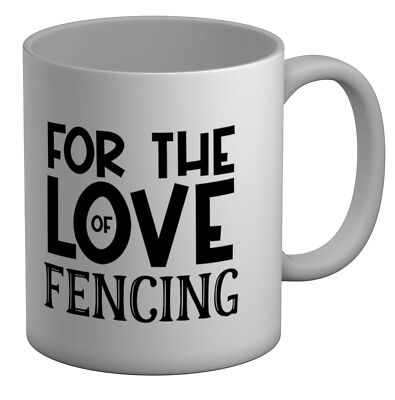 For the Love of Fencing Weiß 11 Unzen Becher Tasse