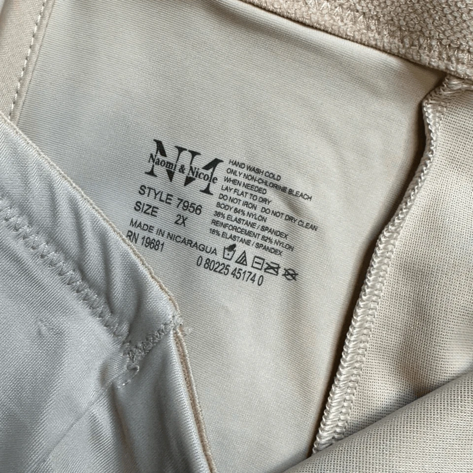 Prendas moldeadoras clásicas de cintura crema para mujer Naomi & Nicole talla 2X Plus Foto 3 de 4