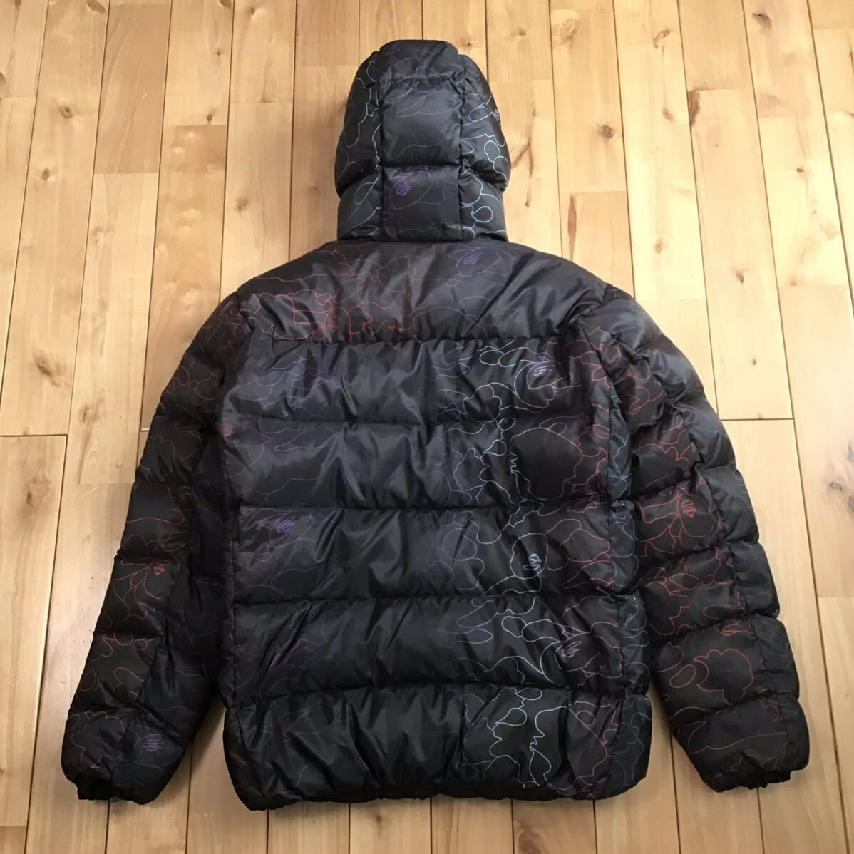 BAPE Pencil Neon camo パーカー ダウンジャケット BAPE Pencil Neon camo Down Jacket Black A Bathing Ape Size M | eBay