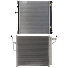 Radiator & AC Condenser Cooling Kit For 04-10 Infiniti QX56 05-15 Nissan Armada