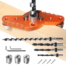 Dowel Jig Kit with Self-Centering Drill Guide & Scriber - Includes 1/4", 5/16", 