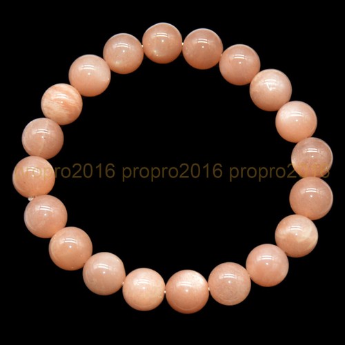Echter Natürlicher Orange Mondstein 6/8/10 mm Rund Edelstein Perlen Stretch Armband - Bild 13 von 14
