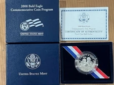 UNITED STATES MINT_ 2008-S Bald Eagle Commemorative_ PROOF_ HALF DOLLAR CLAD