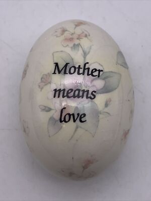 The Egg Lady MOTHER MEANS LOVE Floral Design Easter 