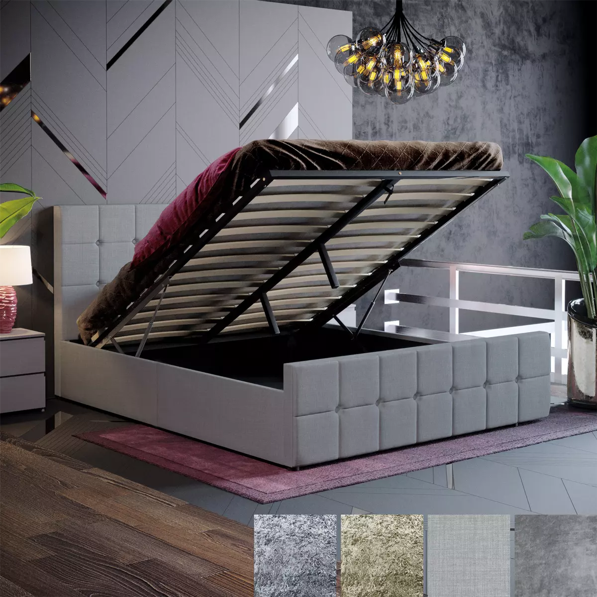 King size sale ottoman bed amazon