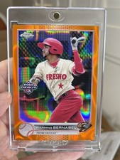 WARMING BERNABEL 2022 Topps Pro Debut Baseball PD-130 Orange Lava Refractor /25