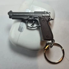 Mini Gun Solid Metal Keychain