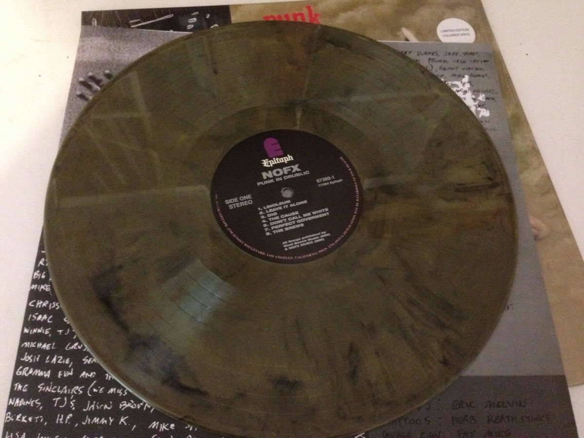 NOFX ‎Punk In Drublic BLACK & GOLD COLOR VINYL LP Record