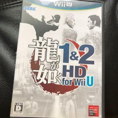 Nintendo Wii U Ryu Ga Gotoku 1&2 HD Japan Import Used Nintendo Wii U Ryu Ga Gotoku 1&2 HD Japan Import Used
