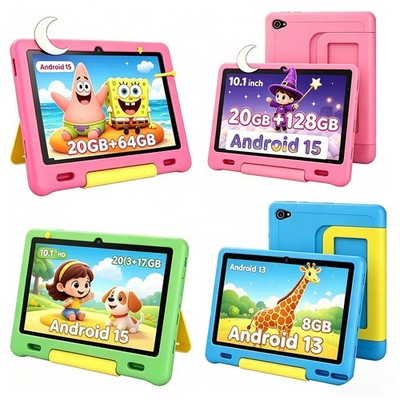 Kids Tablet Android 13/15, 7'' 10'', 64GB 128GB for Learning and Entertainment