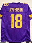 Justin Jefferson Signed Custom Minnesota Vikings Football Jersey JSA Auth