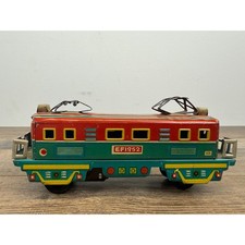 Vintage Tin Train Trolley Made in Japan Lithographed Streetcar Metal Toy Car