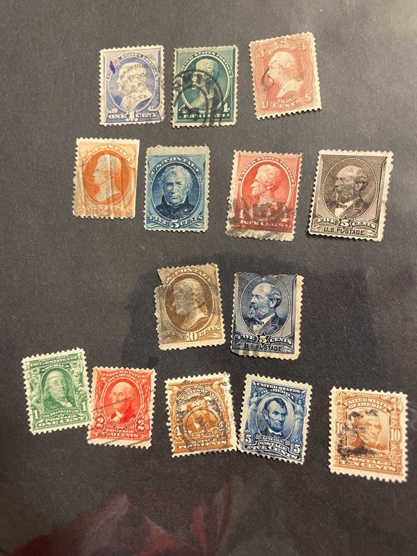 Old U.S. Stamps Ave 10 and 5 cent have small tears  (sale 3)