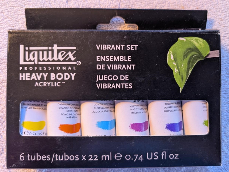 6- Liquitex Professional Artist Heavy Body Acrylic Paints- **NEW** - .74 fl oz