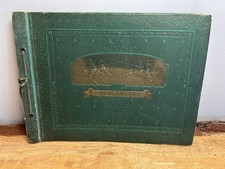 VTG, Photograph Album/Scrap Book. 16 Pages. Green w/ Side Tie, Approx 9.5  x12  