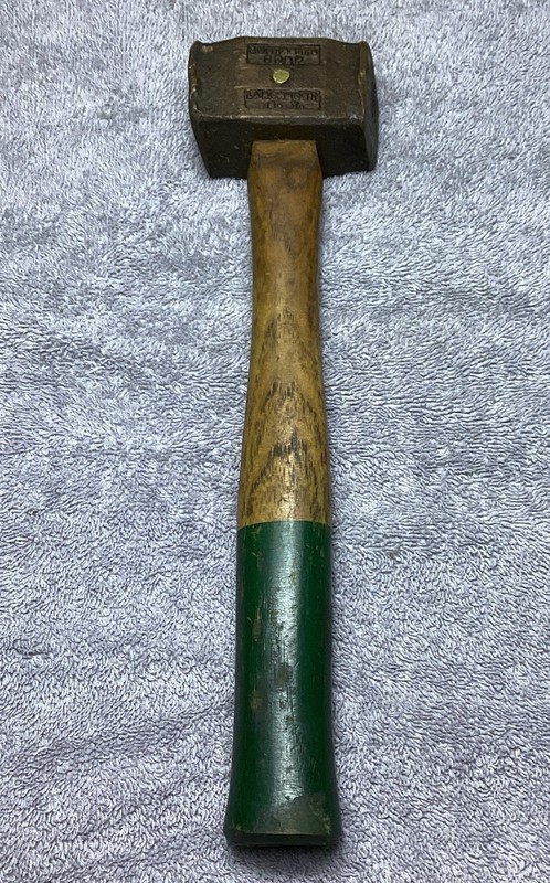 VTG. CUSTANITE 1-1/2 LB. BRASS/COPPER HAMMER N.Y.