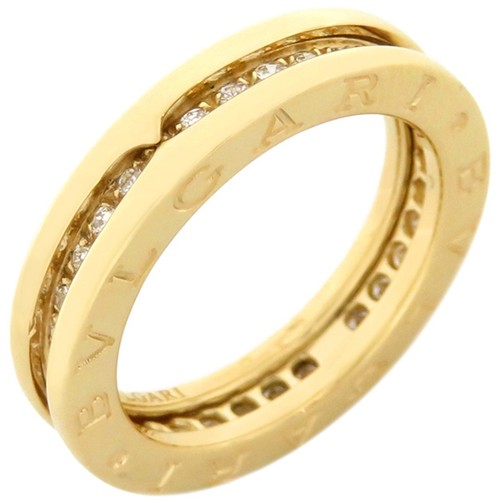Bulgari BVLGARI Ring BZero1 B-zero1 Diamond XS K18YG Yellow Gold #52 Used HOUB-0