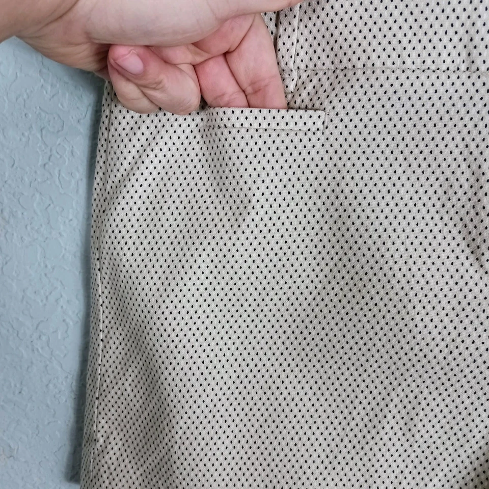 Pantalones Cortos Ann Taylor LOFT Mujer Talla 6 Beige Crema Negro Blanco Lunares "Marisa" Foto 4 de 4