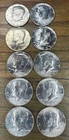 Lot $5 Face Value 40% Silver 1967 Kennedy Half Dollar Coins BU / Unc NO RESERVE