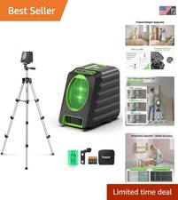 40in Adjustable Laser Level Tripod  150Ft Tool - Perfect for DIY  Construction