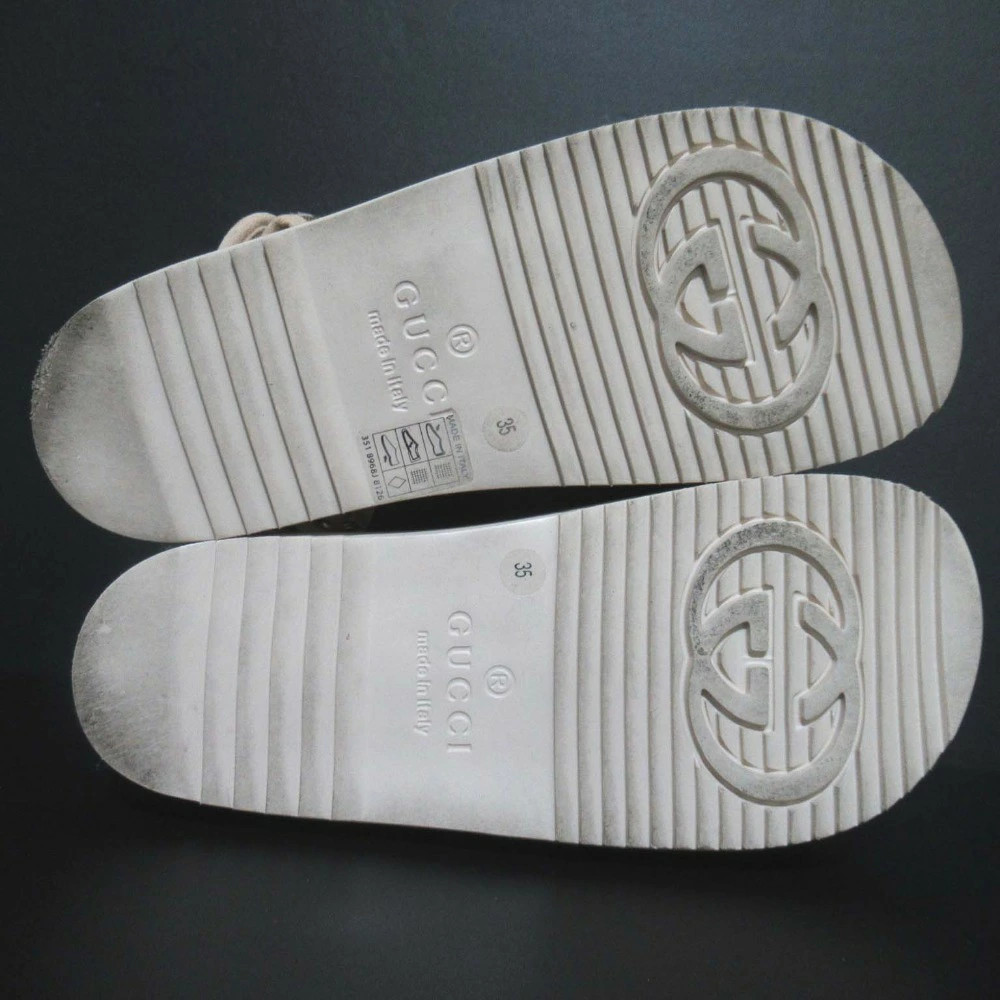 GUCCI GG Rhinestone Sports Sandals Size 35 Approx. 22cm Beige Women's thumbnail 10