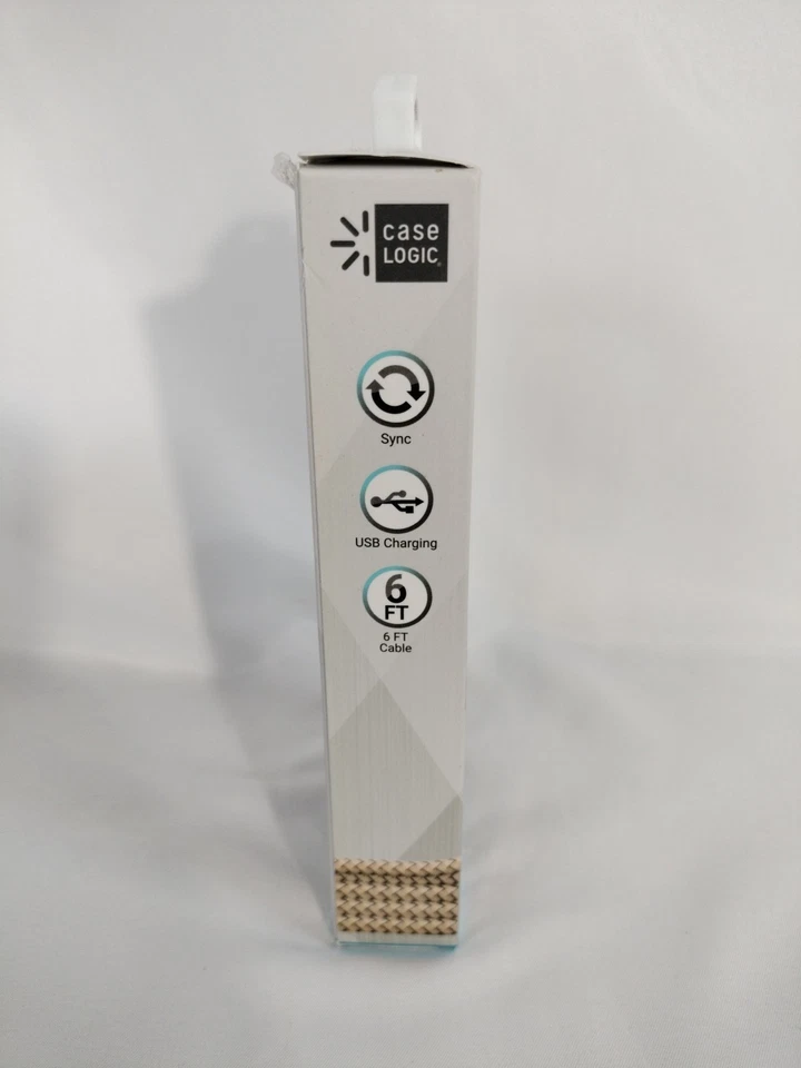 Cable de carga/sincronización micro USB trenzado Case Logic 6 pies dorado Foto 4 de 4