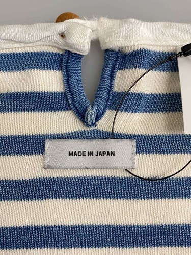 visvim Long Sleeve T Shirt 1 Cotton BLU Striped 0115105010022 - Picture 3 of 5