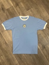 Manchester City 1972 Score Draw Retro Football Shirt Sky Blue Men's Size L