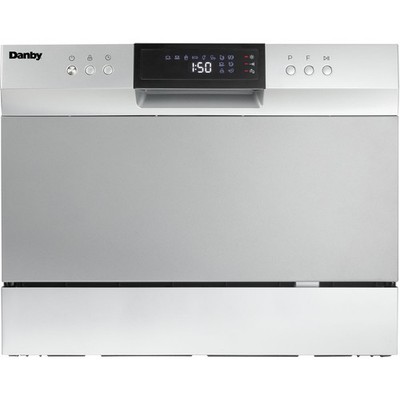 Danby 6 Place Setting Countertop Dishwasher - Stainless Steel(DDW631SDB). used