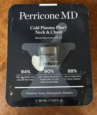 NEW Perricone MD Cold Plasma Plus+ Neck & Chest Broad Spectrum SPF 25 AUTHENTIC