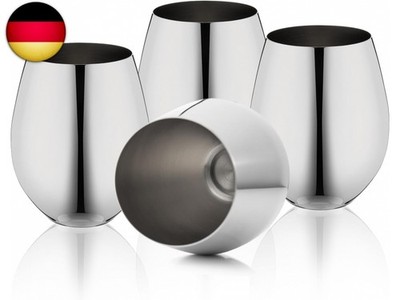 D L D Unzerbrechliche Weingläser Aus Edelstahl - 530 ml Premium-Qualität 18/8 O