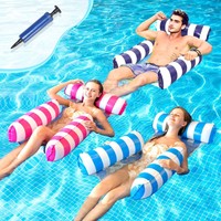 Luftmatratze Pool WasserhäNgematte Erwachsene Luftmatratze Wasser Mit Netz Po...