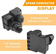 BBQ Grill 5 Outlet Push Button Battery Igniter Ignitor Spark Generator