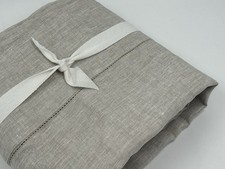 New Pottery Barn Hemstitch Linen Shower Curtain 72x72 Flax