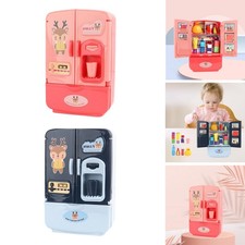 Kitchen Toys Kids Pretend Play Kitchen Refrigerator Double-Door Mini Girls