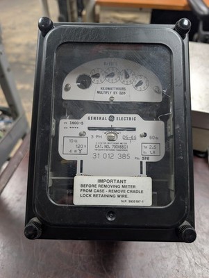   GE WATTHOUR METER 120V 3Ø 700X66G1