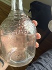 Vintage Clear Embossed Glass Wine Bottle 1/5 Quart with Grape Design — photo 8