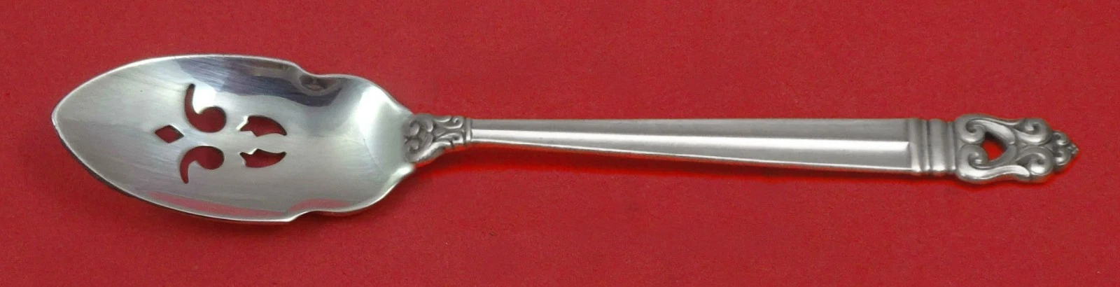 Royal Danish by International Sterling Silver Olive Spoon Pierced 6" Custom Made