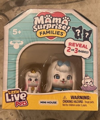 Little Live Pets Mama Surprise Families Maltese Family Mini House New In Box