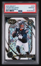 2024 Panini Select Caleb Williams White Sparkle SSP Club Level RC #216 PSA 10