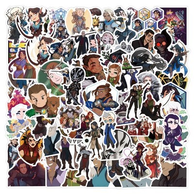 110Pcs Vox Machina Stickers for Kids Teens Girls Scrapbooking Water Bottles