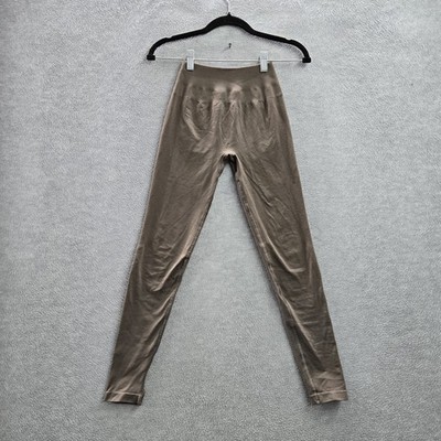 Alphalete Women Activewear Pants S Brown Scrunch Amplify Legging Yoga 25'' Inseam
