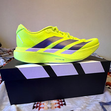 adidas Adizero Evo SL Woven Yellow/Purple Running Shoes Men  s US 8.5
