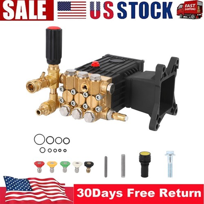 #ad High Pressure Water Pump 4000 PSI 4 GPM Triplex Plunger Pressure Washer Pump $142.49