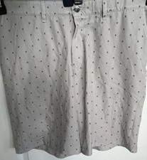 Adidas Ultimate 365 Men s Sz 38 Tree Print Woven Golf Shorts Gray Play Travel