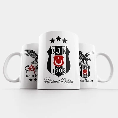 VIVA WERBUNG Personalisierte Besiktas Tasse – Das perfekte Geschenk für echte Beşiktaş Fans!